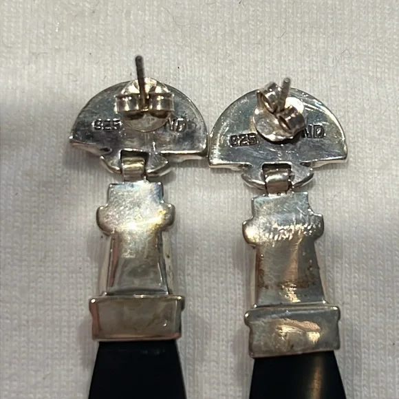 Vintage 925 Marcasite earrings with vintage butterfly broach - Picture 2 of 5